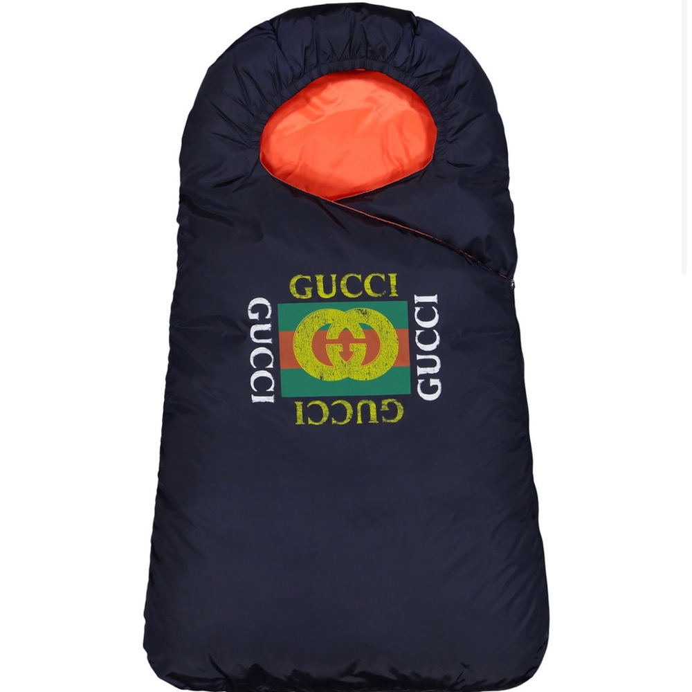 Gucci Baby Retro Logo Sleeping Bag in Blue
